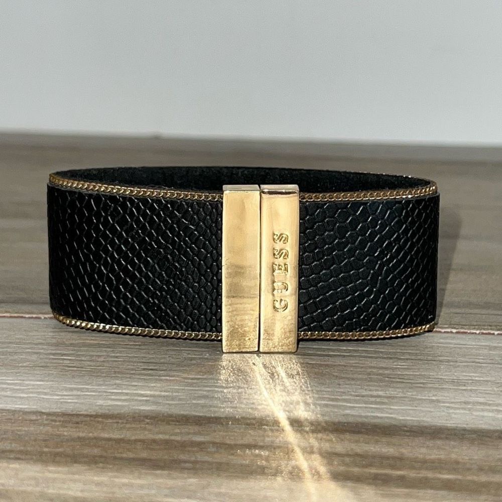 Guess Black and Gold Bracelet